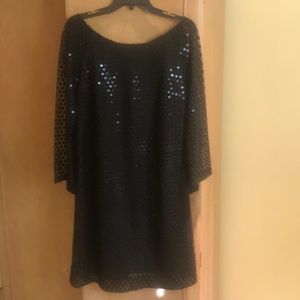 Lilly Pulitzer black sequin cocktail dress